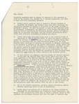 Moe Howard Signed Agreement From January 1963 for The Three Stooges to Appear on ''The Ed Sullivan Show'' -- Also Initialed Several Times by Moe -- 6pp. Measures 8.5'' x 11'', Plus Rider -- Very Good